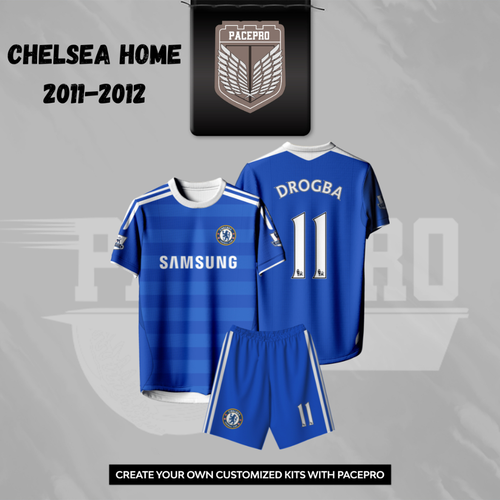 เชลซี บ้าน 2011-2012 เสื้อฟุตบอล ฟรีชื่อที่กําหนดเองและหมายเลขสําหรับผู้ใหญ่และเด็ก การพิมพ์เต็มรูปแ