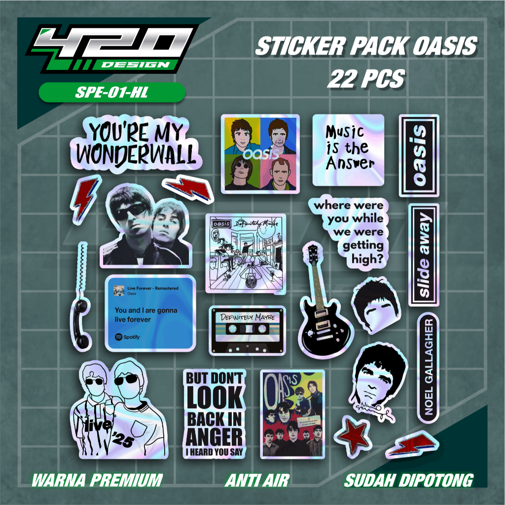 OASIS สติ๊กเกอร์ AESTTHETIC สติ๊กเกอร์วงแล็ปท็อป TUMBLR สติ๊กเกอร์ GUITAR สติ๊กเกอร์ 22 สติ๊กเกอร์| 