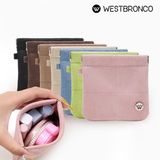 WESTBRONCO [SUEDE MINNIE WALLET] dompet mini berbahan suede, , earphone, kunci, dan berbagai barang kecil lainnya.