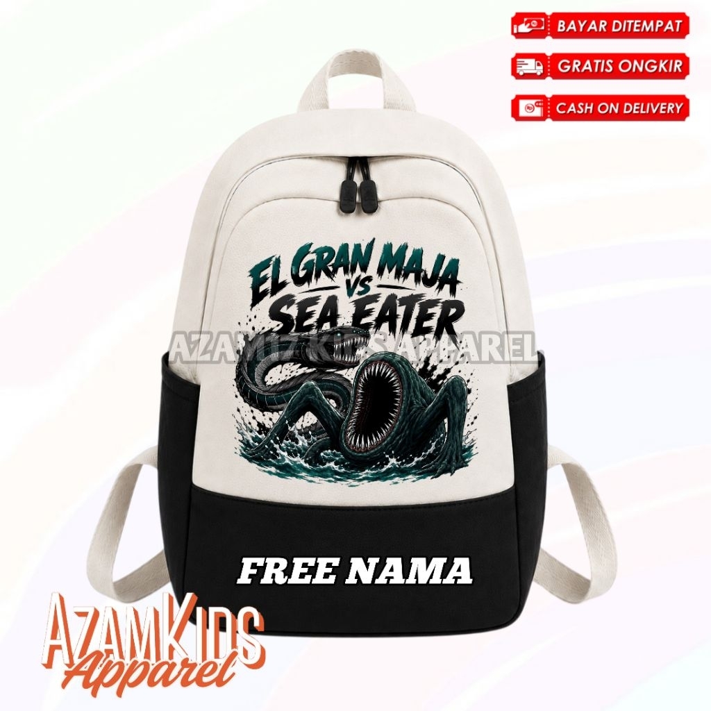 โรงเรียนอนุบาลกระเป๋าเป้สะพายหลังโรงเรียนประถมศึกษา El Grand Maja Vs Sea Eater ชื่อฟรี / Monster Sea