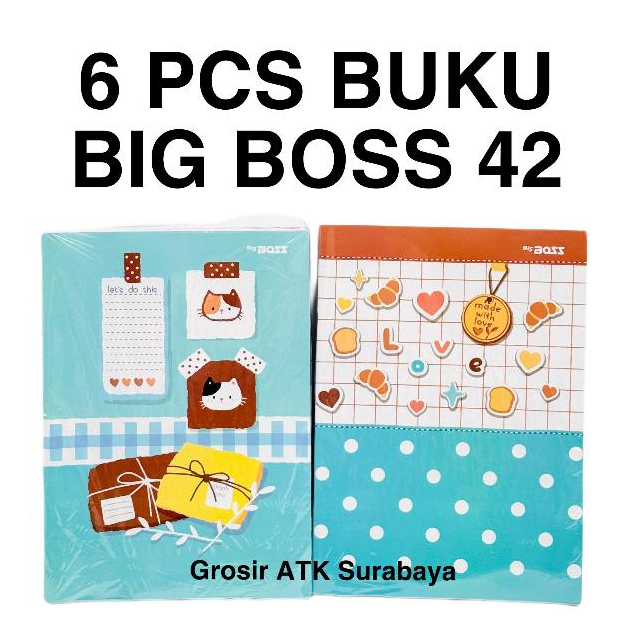 (GET 6 ชิ้น BOOKS / 1 PACK ) BIG BOSS 42 NOTEBOOK / สมุดโน๊ตโรงเรียน Big Boss BigBoss 42
