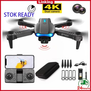 Pengiriman cepat E99 Pro/ E88 Pro K3 Drone Kamera Rc Dengan Kamera HD Drone Drone Kamera Jarak Jauh Wifi FPV Dual Kamera Drone Foldabl Drone 4K Kamera Hd Posisi Visual Helikopter Remote Control Drone Murah