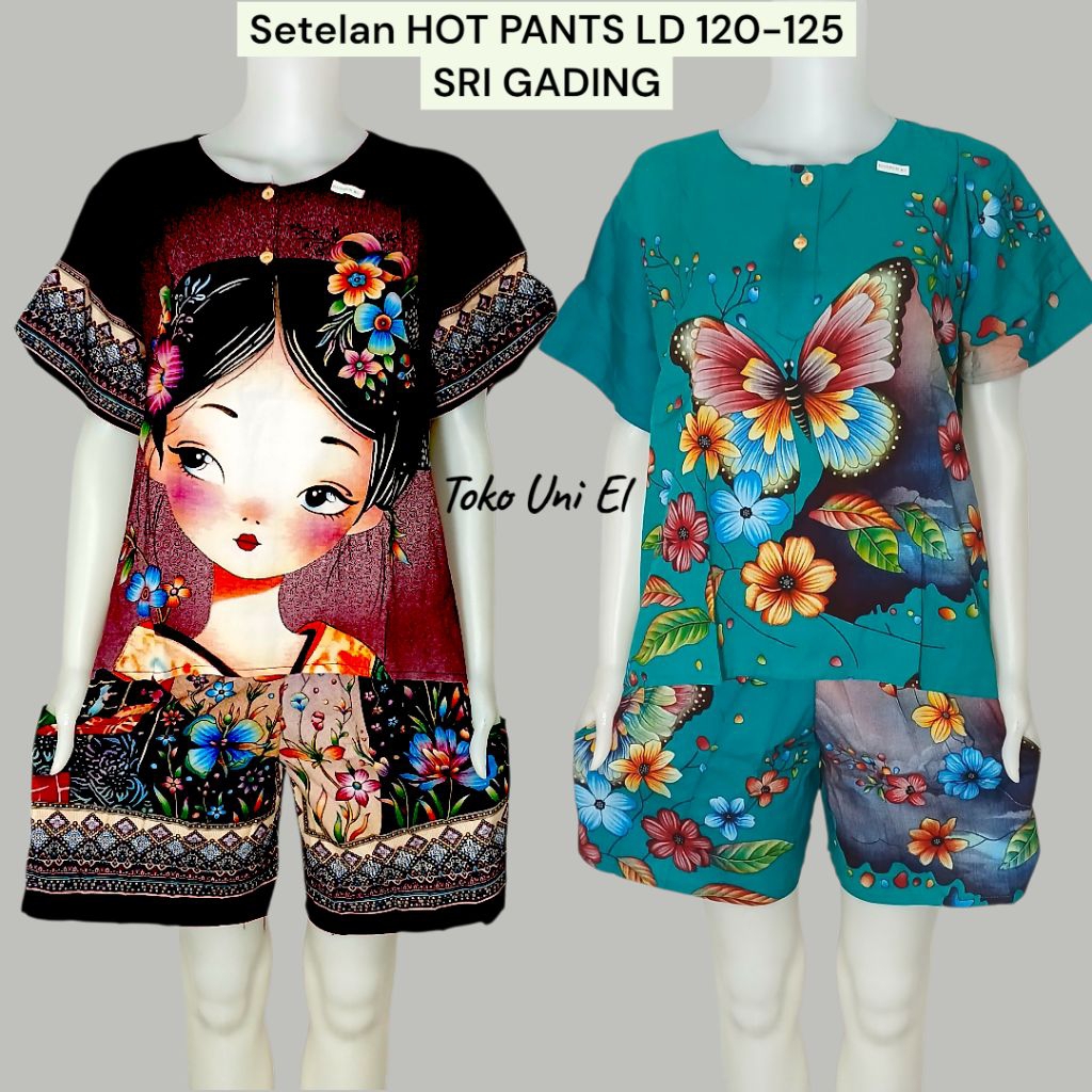 SRI GADING BRAND PREMIUM HOTPANTS SET ใหม่ล่าสุด MOTIF ทุกขนาด