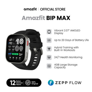 Amazfit BIP Max Smartwatch | GPS Sport Watch | Baterai 21 Hari | AMOLED Display | Waterproof 5 ATM | 140+ Sports Modes | Harga Terbaik
