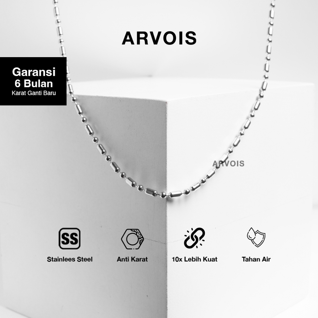 MARVOIS - สร้อยคอป้องกันสนิมไทเทเนียมสําหรับผู้ชายและผู้หญิง - Helia