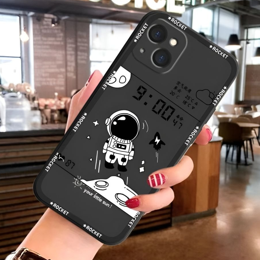 เคสOppo A16 A16S A54S A17 A17K A5 A9 2020 A52 A72 A92 A54 4GปลอกSoftcase MotifนักบินอวกาศอวกาศLuc RO