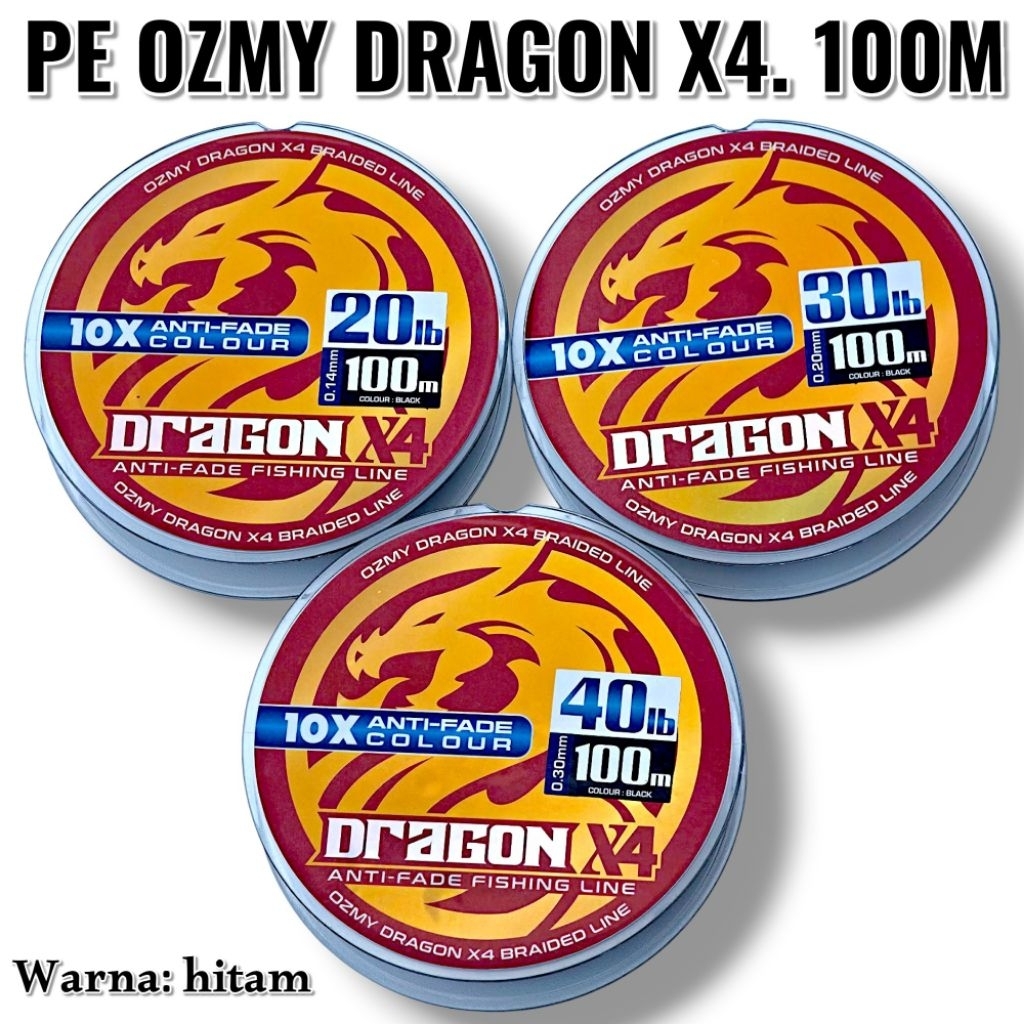 โอริง PE OZMY DRAGON X4. 100ม. FISHING LINE PE OZMY X4.100 เมตร สีดํา