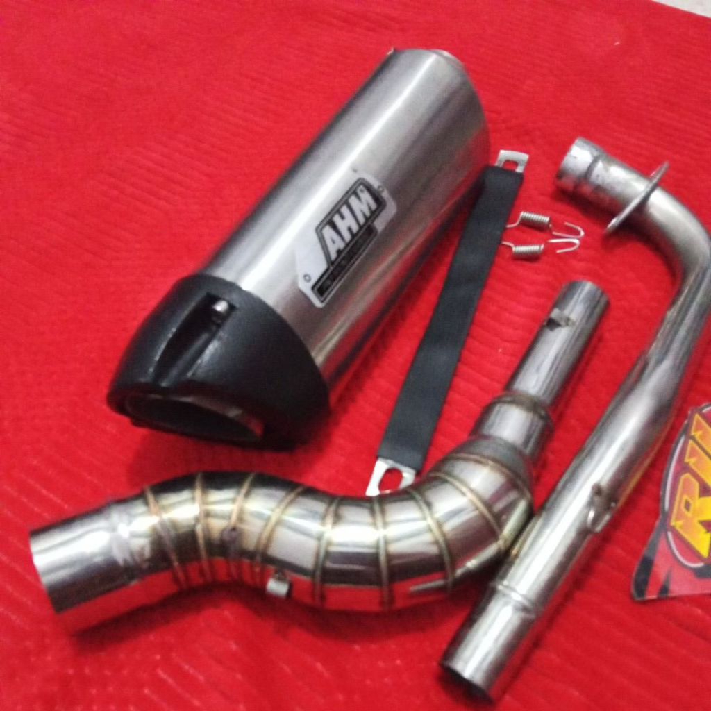 AHM 51 มม.คุณภาพสูง racing ไอเสียสําหรับ ex 5 wave110/125 xrm100/110/125 raider j โบนัส sym