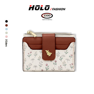 Dompet Lipat Wanita Aesthetic Korea lmport Dompet Tipis Dompet Kulit Mini Card Holder Cewek