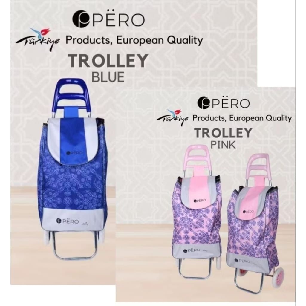 PERO - Original Pero Mall Trolley Bag / Shopping Trolley Bag / Wheeled Shopping Bag / Trolley