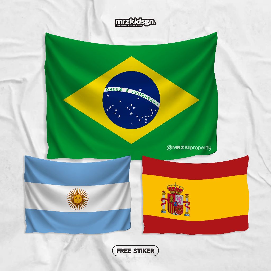 WORLD CUP COUNTRY FLAG BRAZIL FRANCE GERMANY NETHERLANDS ENGLAND ARGENTINA