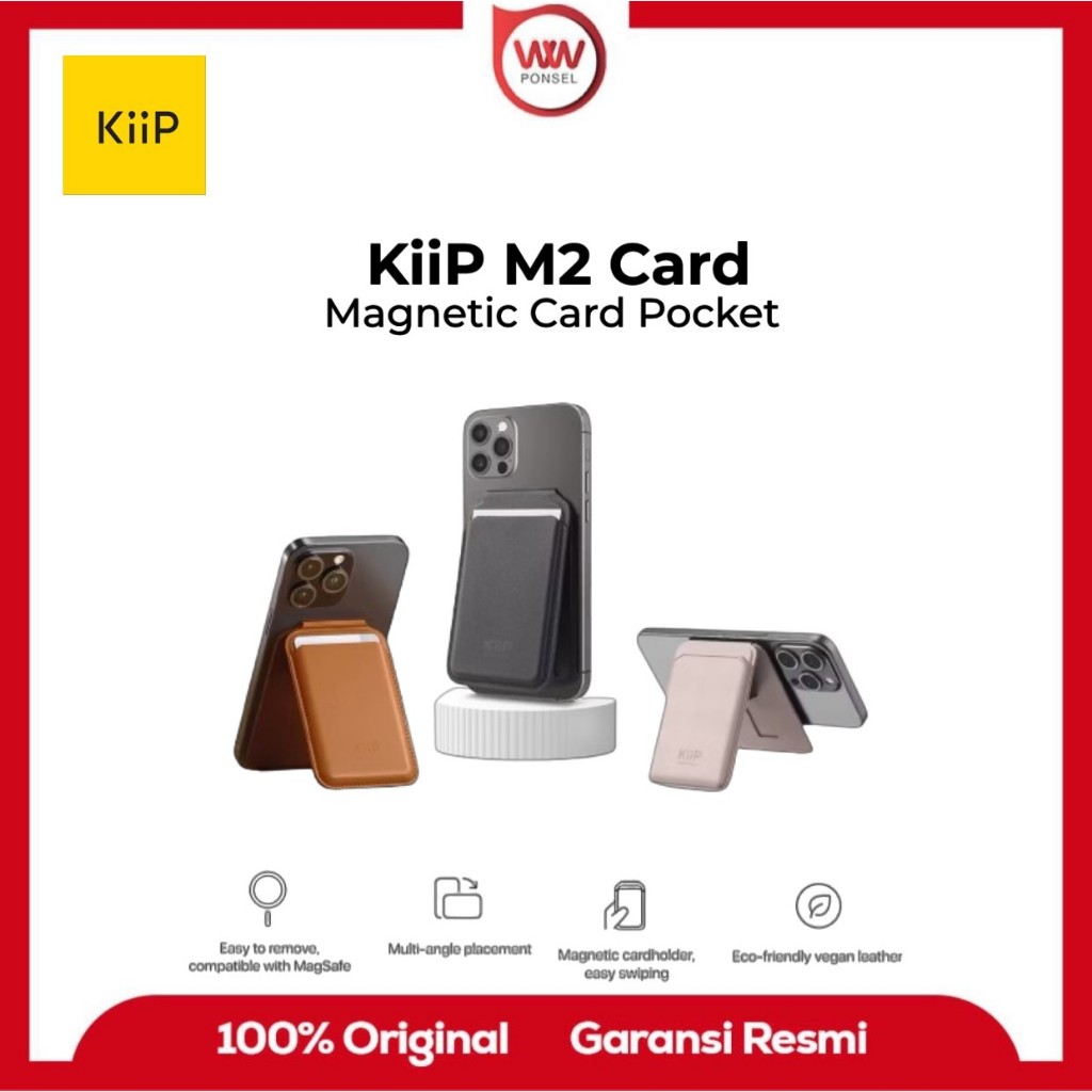 KiiP M2 Magnetic Phone Card Holder Magsafe