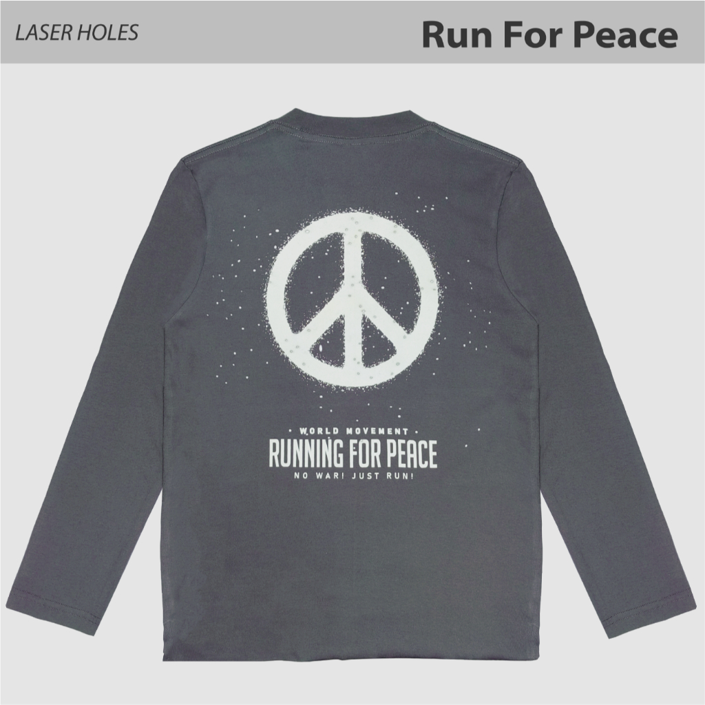 เสื้อยืด Rundawn Unisex Laser Holes – เสื้อยืดวิ่งแขนยาว • วิ่งเพื่อสันติภาพ