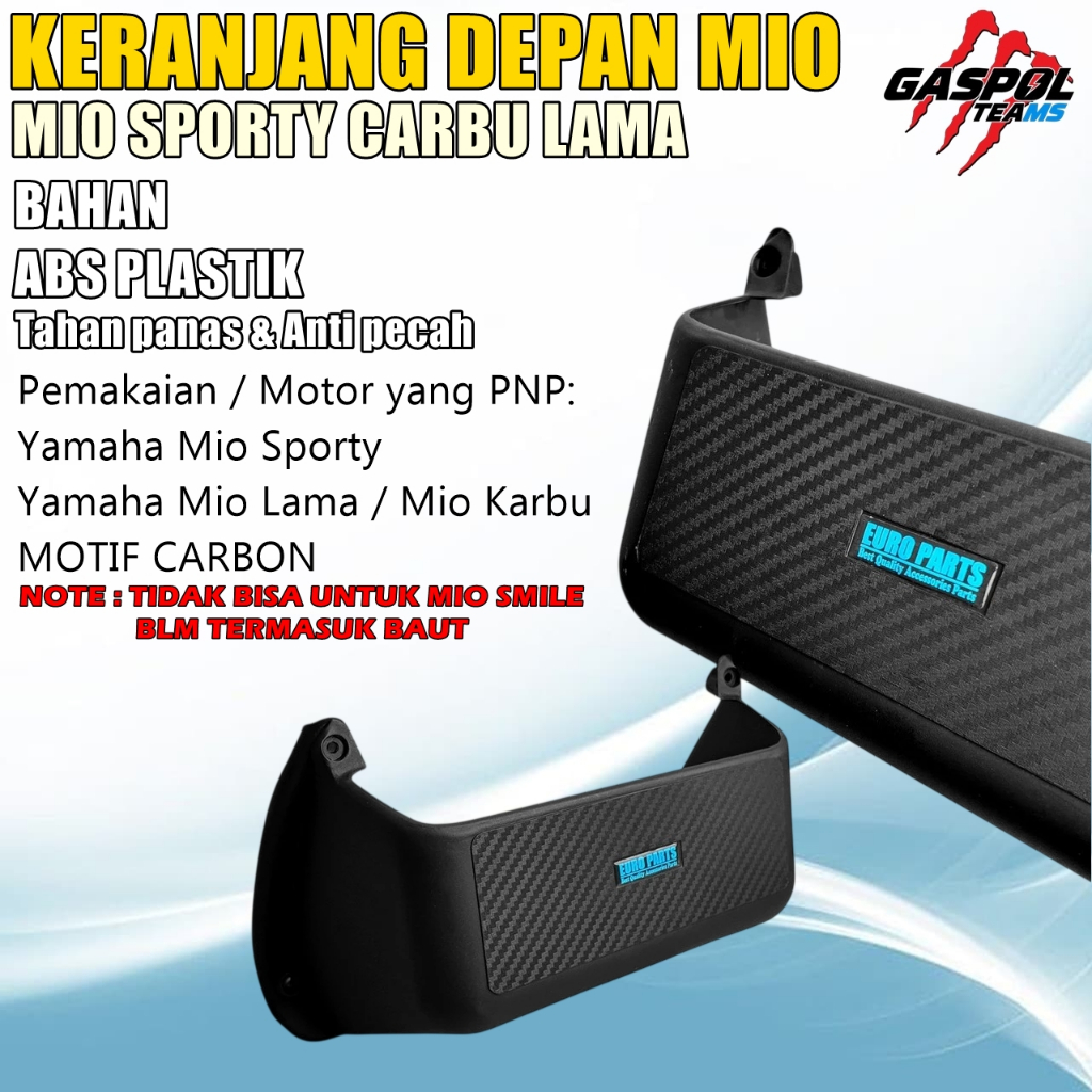 YAMAHA MIO SPORTY CARBON MOTORCYCLE CENTER BASKET FRONT LUGGAGE RACK พลาสติก ABS