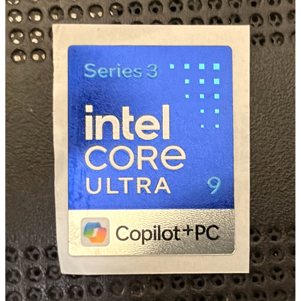 สติ๊กเกอร์โลโก้ สติ๊กเกอร์ intel Core Ultra 9 Series 3 นักบิน + PC gen15 เดิม