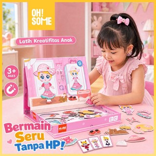 OHSOME Magnet Book Princess Dress up Puzzle - Mainan Kreatif Anak Jigsaw Puzzle Magnet Tempel Princess Dressup Zebra Brothers / ZEBRA BROS