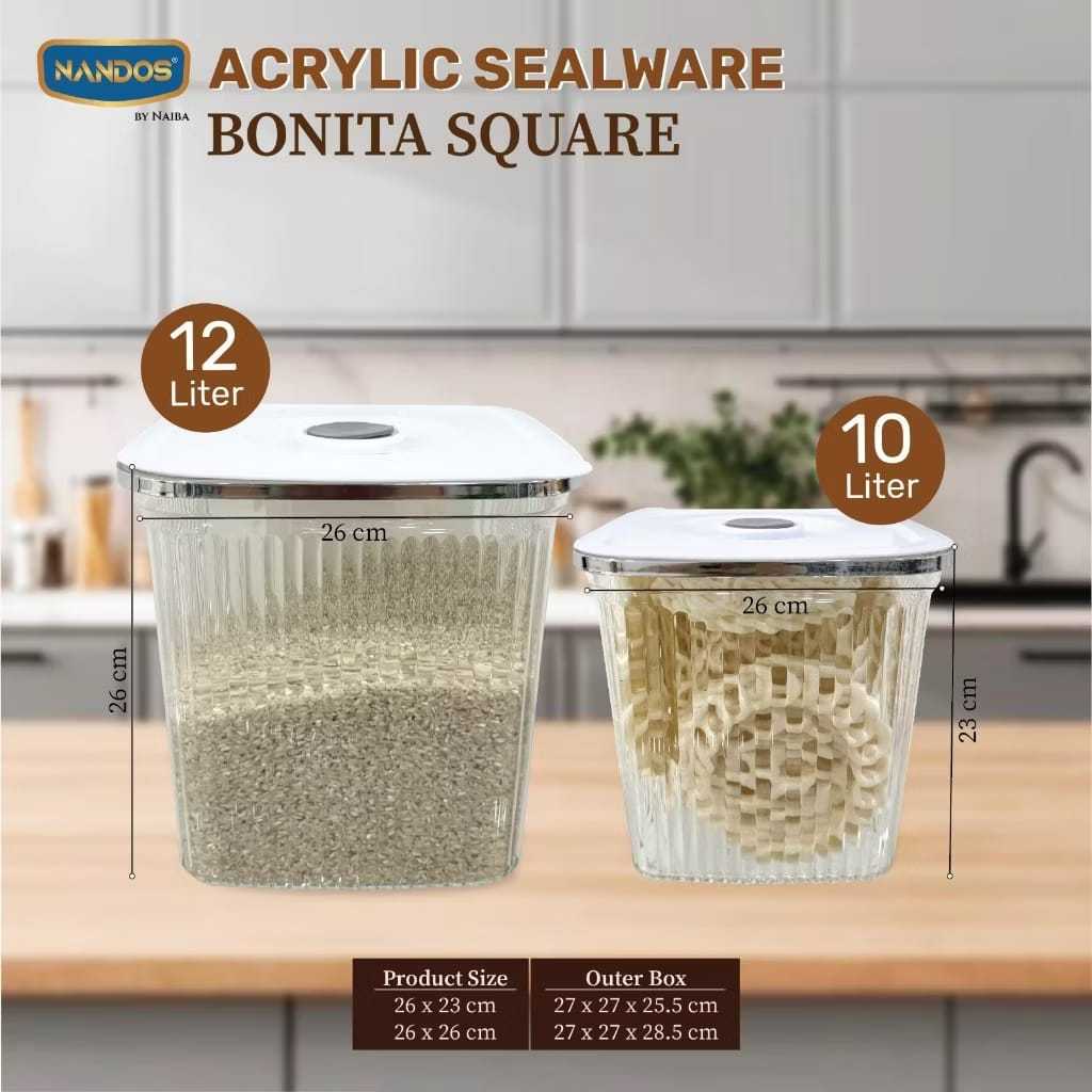 NANDOS ARKELIK JAR, CRACKERS JAR, BONITA AIR-TIGHT FOOD CONTAINER, 10, 12 ลิตร