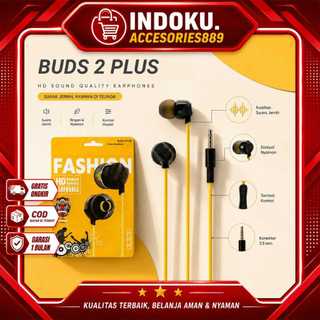 Headset Realme Buds 2 Plus In-ear Handsfree Earphone Stereo HD Sound Quality Earphones Suara Bening