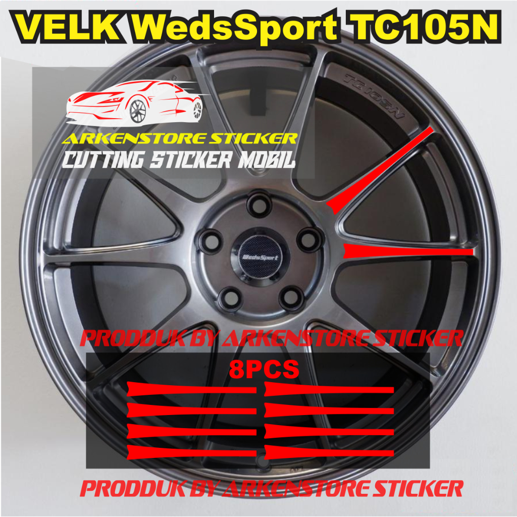 สติ๊กเกอร์ velk wedssport tc105n สติ๊กเกอร์ volk vellk mobil weds sport tc105n แหวน 14 15 16 17 18 O