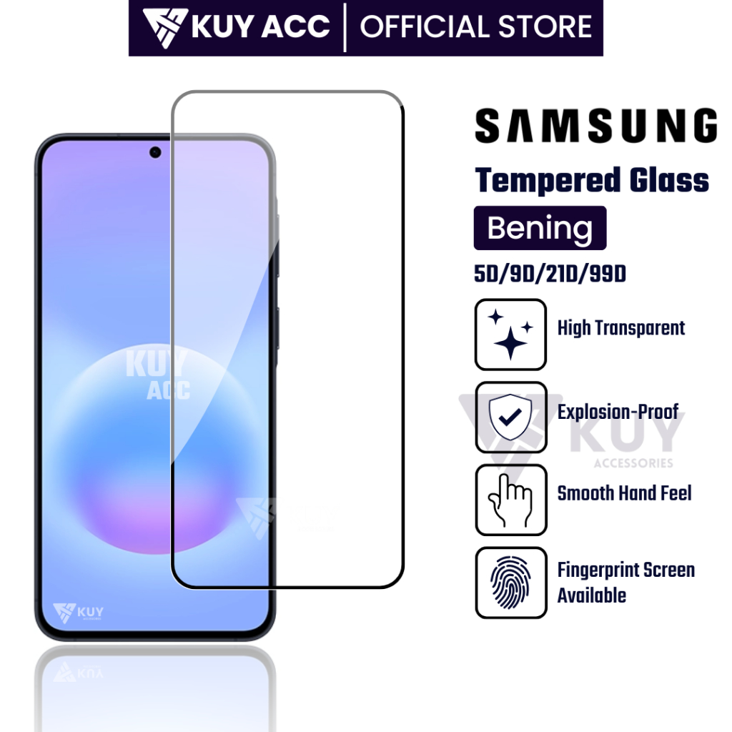 LAYAR KUY - กระจกนิรภัยแบบเต็มหน้าจอ 5D Samsung A57 5G A37 5G A56 5G A36 5G A55 5G A35 5G A54 5G A53