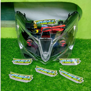 Reflektor Lampu Depan Honda Vario 125 KZR Custom Biled H4+ Soket 2012 2013 2014 2015 Tinggal Pasang