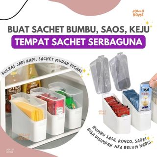Kotak Penyimpanan Pintu Kulkas Serbaguna | Organizer Saos Bumbu Kopi Sachet Keju Slice | Wadah Storage Box Kulkas Multifungsi
