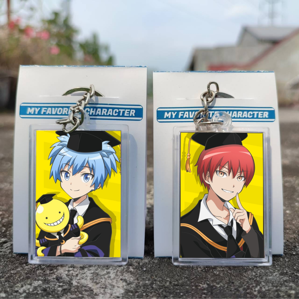 GANTUNGAN พวงกุญแจห้องเรียนสังหารอะนิเมะ - พวงกุญแจอะนิเมะ Ansatsu Kyoushitsu - พวงกุญแจ - Karma - Nagisa - Koro-sensei