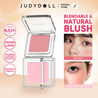 (TOP SHADE) Judydoll Pretty Blush Powder - Multifungsi Cheek Blush On Dengan Blendable Formula Hasil Natural & Tahan Lama Perona Pipi High Pigmented Makeup Wajah Douyin Cool Tone Warm Tone