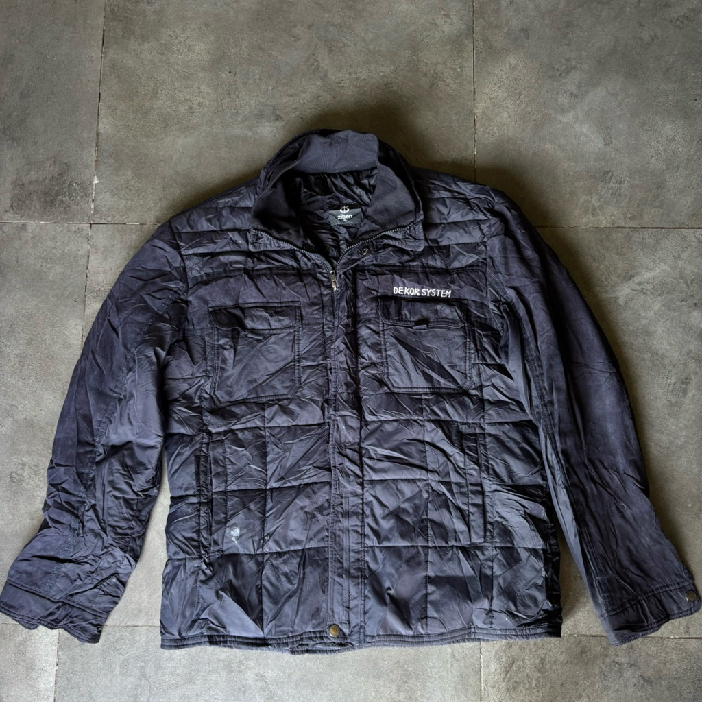 Ziben Quilted Dark Navy Jacket Man