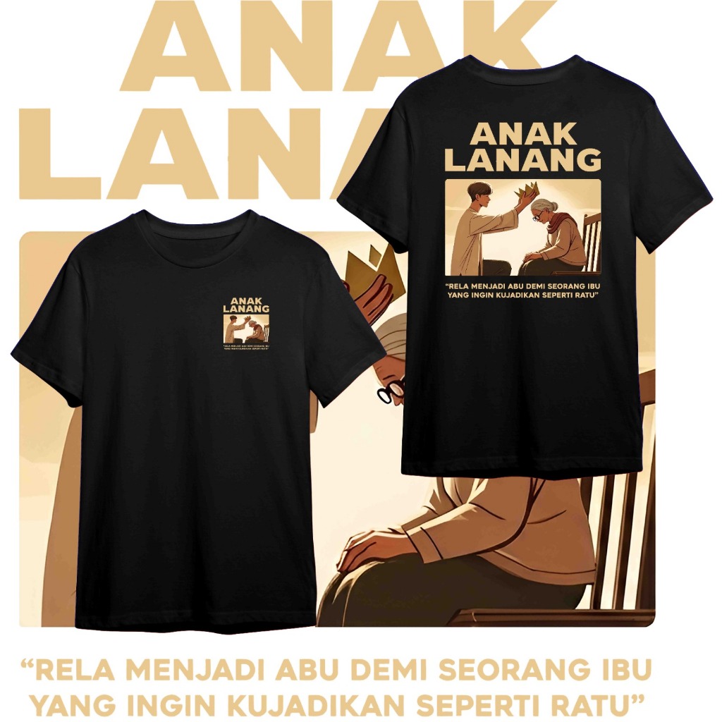 Lanang Kids T-Shirt - Design Touched about Love, Mother & Boy