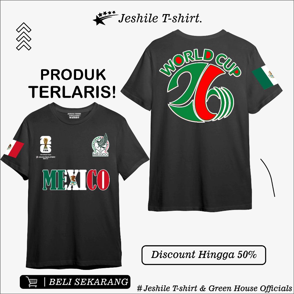 Football Fans Edition 2026 / Mexico Edition / Cotton Semi Combed / T-shirt By Jeshile T-shirt