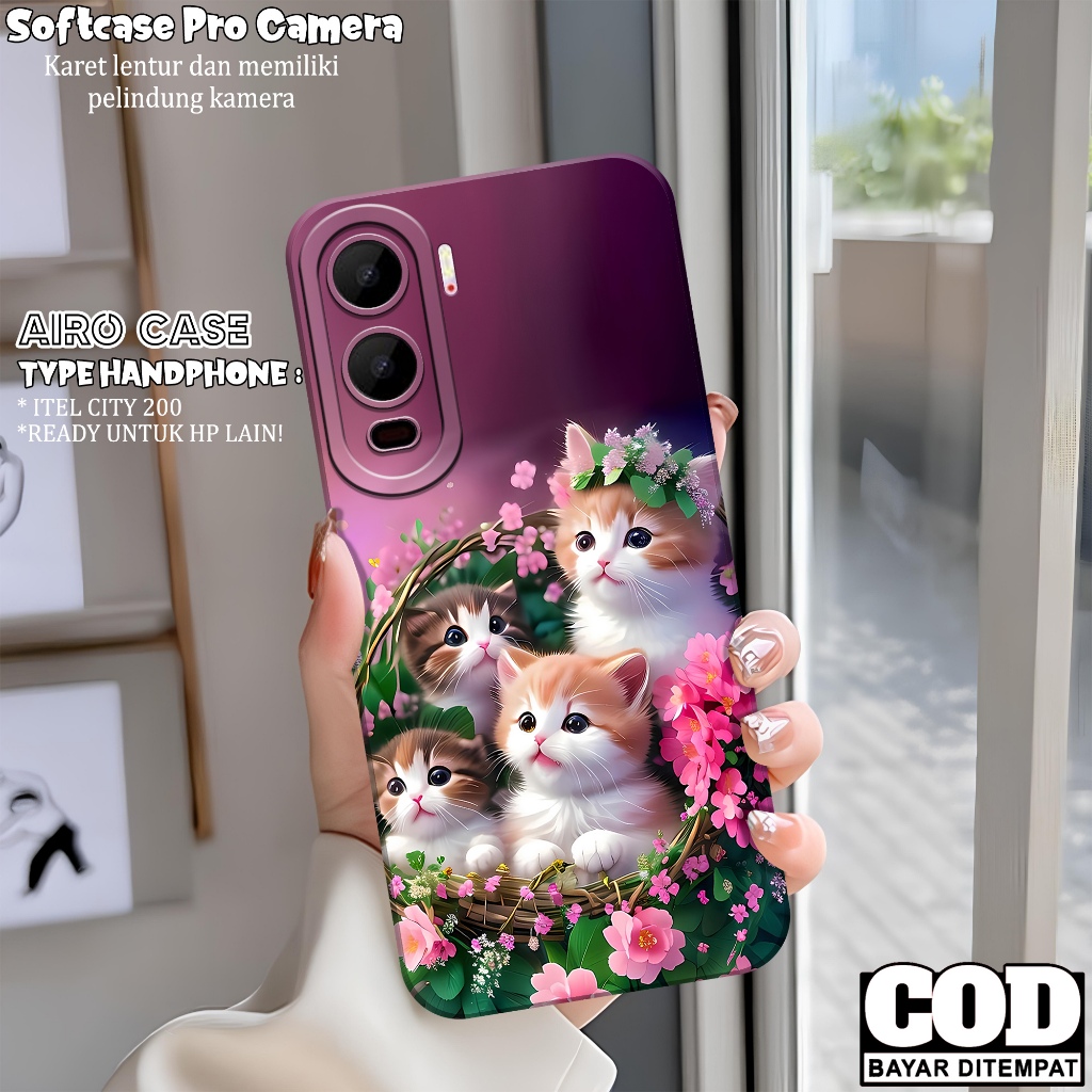 เคส HP ล่าสุด ITEL CITY 200 - เคส ITEL CITY 200 - เคสแมวแฟชั่น - เคส ITEL CITY 200 - Pro Camera Soft
