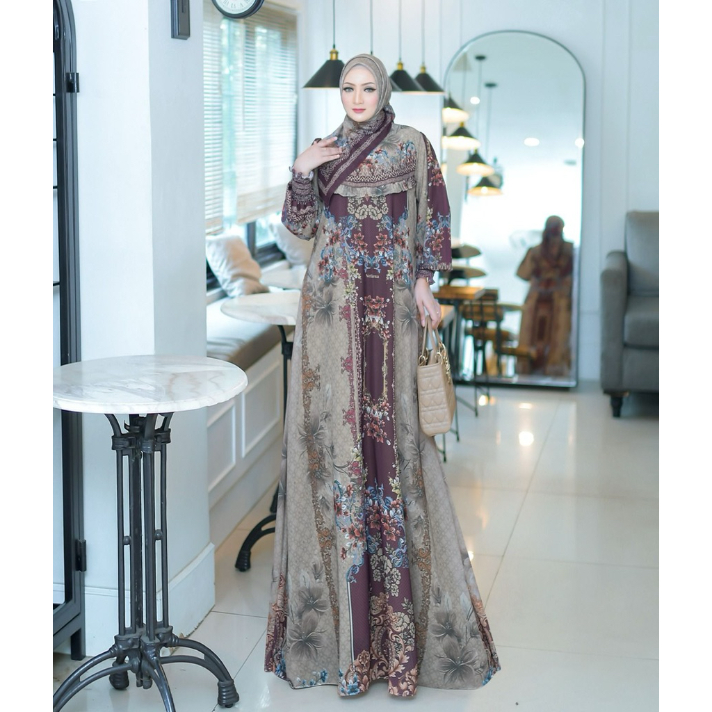 Sayari ล่าสุดของ Alesha Series By Nectar / Syari Gamis สวย / Syari Gamis หรูหรา / Contemporary Syari