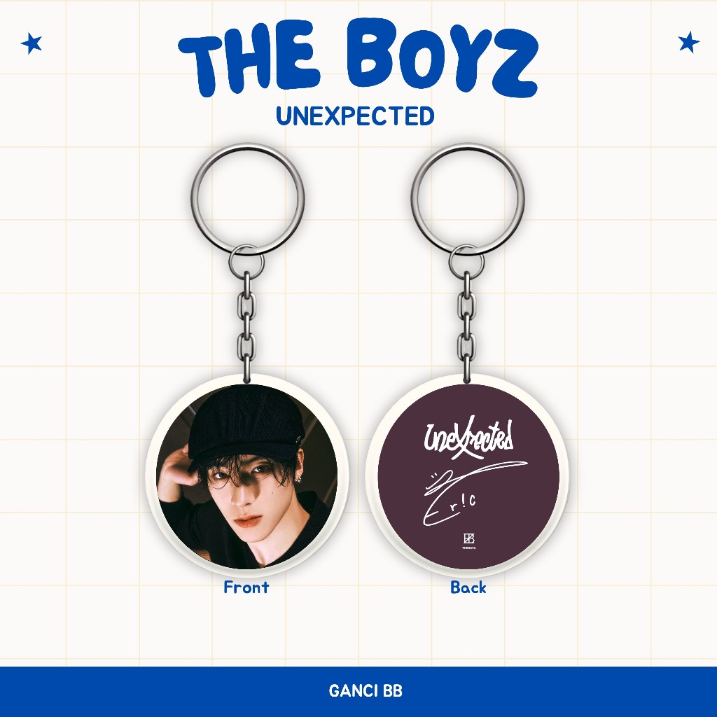GANTUNGAN THE BOYZ UNEXPECTED KEYCHAIN KPOP IDOL KEYCHAIN UNOFFICIAL JUYEON ERIC