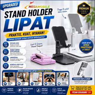 MM Stand Holder Lipat Foldable Phone Holder HP Folding Universal Dudukan Handphone 90 Derajat Tahan Lama