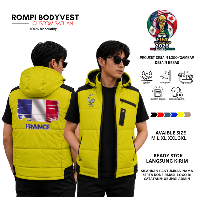 FRANCE FIFA WOLRD CUP CUSTOM VEST PILDUN 2026 FRANCE