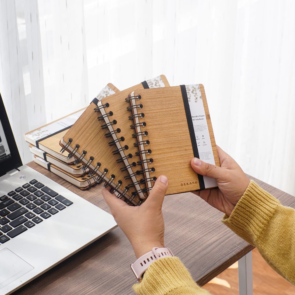 สมุดบันทึก | สมุดโน๊ตไม้ A6 | Planner Journal สมุดบันทึกไม้ A6 TEAK WOOD A6 | Planner Journal AESTTH