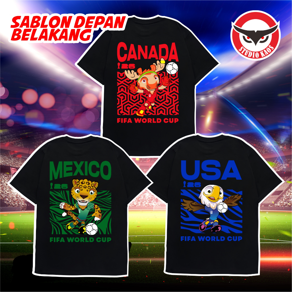 WORLD CUP 2O26 MASCOT EDITION MAPLE CLUTCH ZAYI T-SHIRT - FIFA WORLD CUP 2026 COTTON COMBED 24S T-SH
