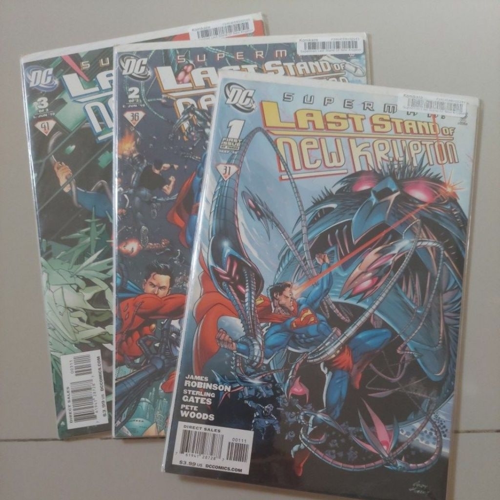 US Superman Last Stand of New Krypton Comic ชุด 3 เล่ม
