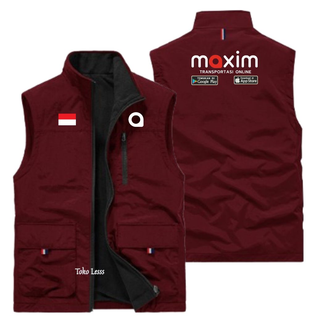 MAXIM OJOL MENS VEST, MAXIM HIKING VEST, ONLINE TRANSPORTATION MAXIM VEST, MAXIM OUTDOOR JACKET HIKI