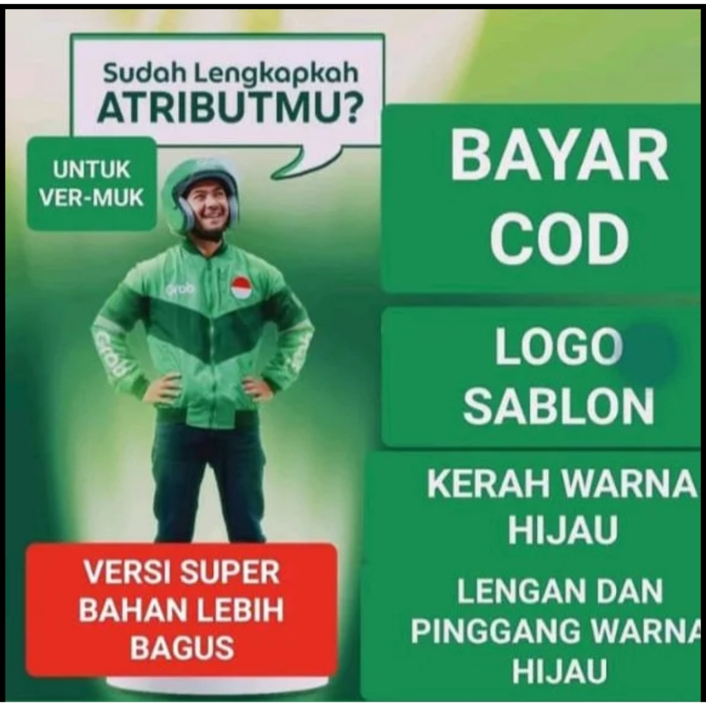 HIJAU ORIGINAL เสื้อแจ็คเก็ต GRB คอปกสีเขียว เสื้อแจ็คเก็ตมอเตอร์ไซค์สําหรับผู้ชายและผู้หญิง