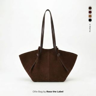 RASA THE LABEL Ollie Bag Suede Series Tas Bahu Wanita Besar Shoulder Bag Premium Tote Bag Kerja Kuliah Minimalis Elegant Tas Selempang Branded Luxury