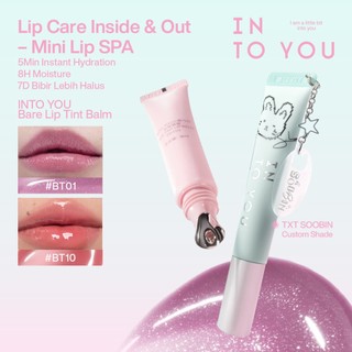 INTO YOU Bare Tint Lip Balm 9ml Kilau Crystal Melembapkan Tidak Lengket Efek Bibir Plump