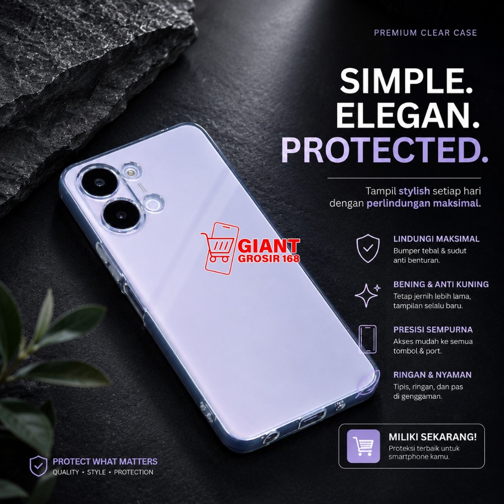 Vivo Y05 Case Vivo Y11D Case Clear HD Case Bening Vivo Y05 Vivo Y11D CH-01