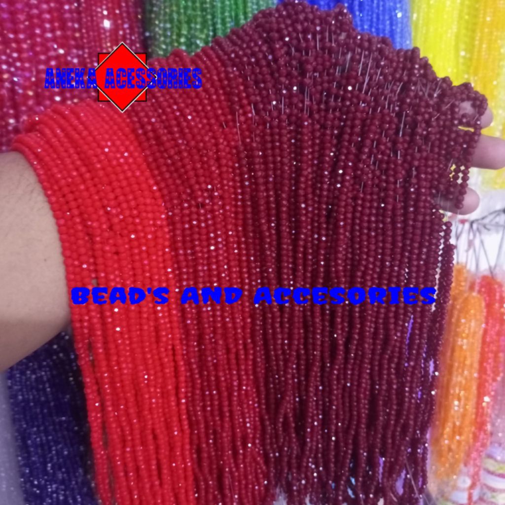 MERAH CZECH CRYSTAL BEAD CZECH CRYSTAL BEAD RED DOFF COLOR