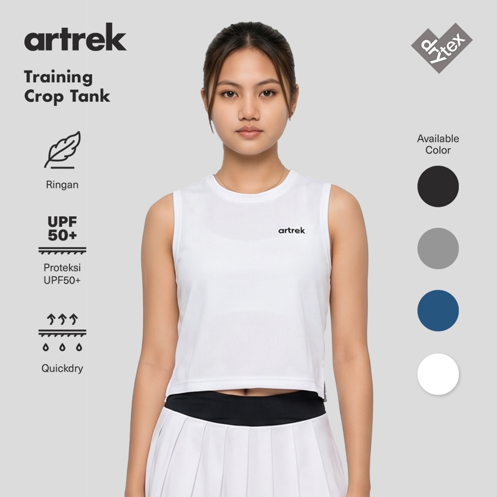 Artrek Crop Tank Jersey Tennis Padel Gym น้ําหนักเบาสบาย Quickdry UPF50