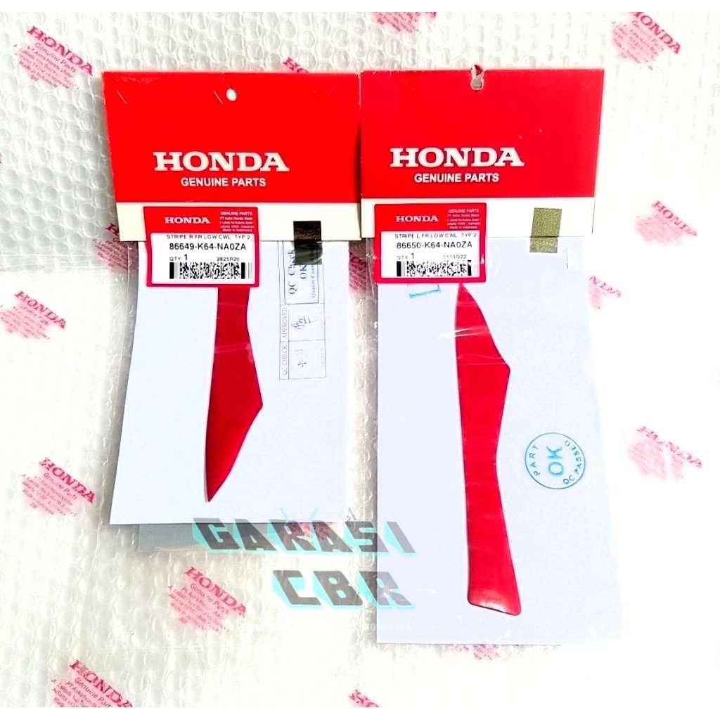 Stripe Right Front Lower Cowl Type1 CBR 250RR - สติ๊กเกอร์ Striping Winglet CBR 250RR