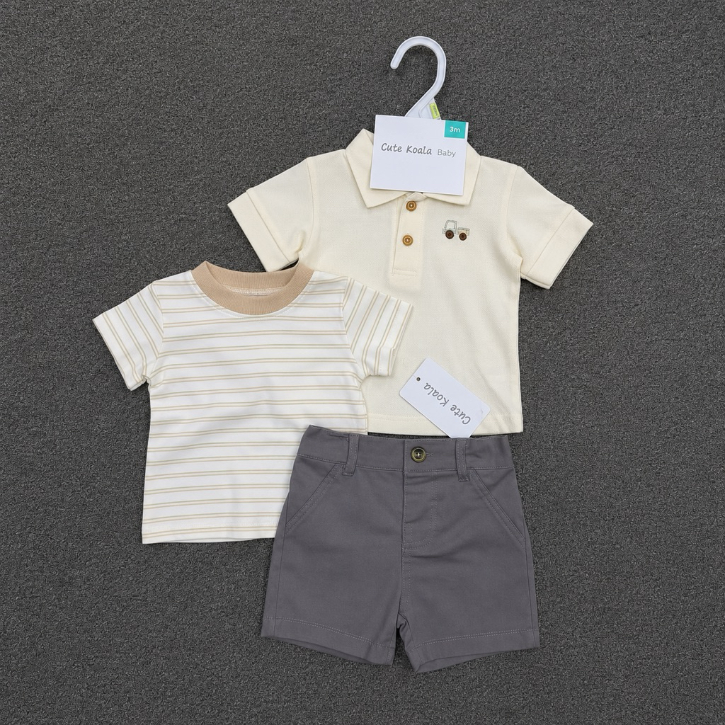 BLW112 - ชุดเสื้อคอปก BOYS 3-in-1 WITH PREMIUM MOTIF