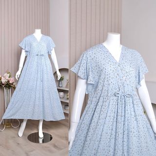 Dress Rumahan Daster Kekinian Raisa Motif ZORAYA Rayon Premium Busui friendly kancing hidup Rempel pundak dan dada cantik All Size Ld 120