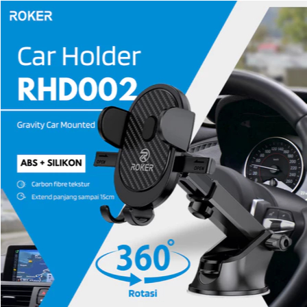 Car Holder Roker RHD004 ที่วางโทรศัพท์ในรถยนต์แบบถ้วยดูด - ที่วาง Roker RHD002 Gravity Car Mounted